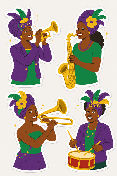 Lady Jazz Sticker