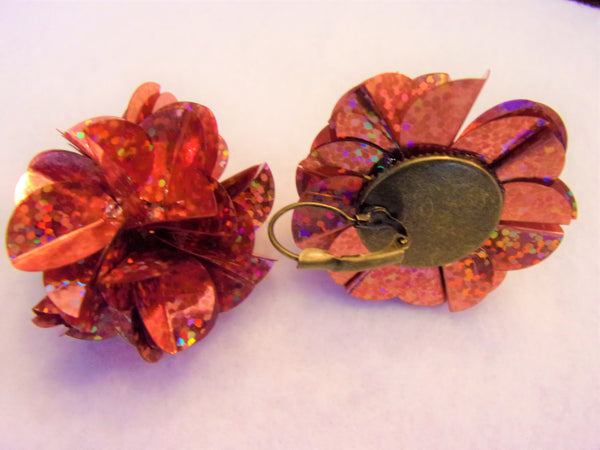 Arizona Copper Rust AB Sequin Vintage Inspired Earrings