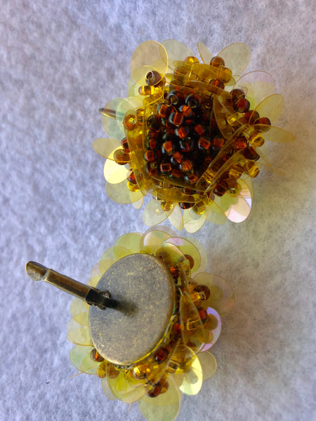 Golden Bumble Bee Vintage Inspired Earrings